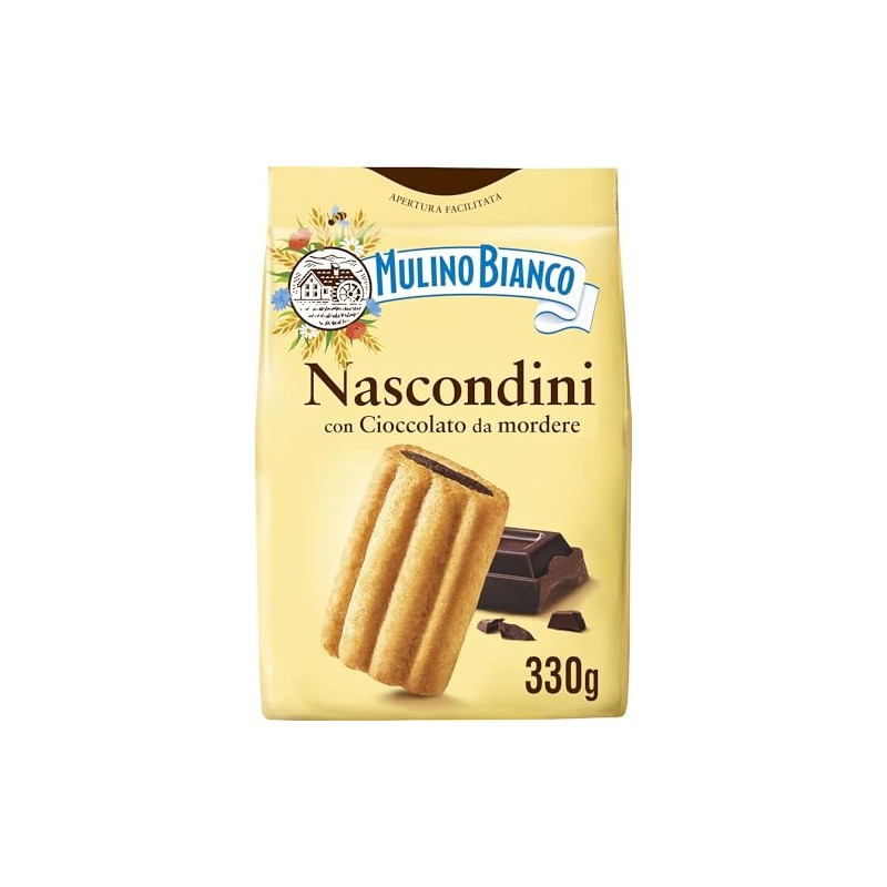 Mulino Bianco Biscotti Frollini Nascondini con Cioccolato da Mordere, Senza