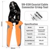IWISS BNC SMA Coaxial Connector Fiber Optic Connector Crimping Tool