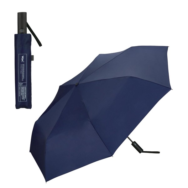 Wpc. UX011-001-002 Auto Open and Close Folding Umbrella, Navy, Rain