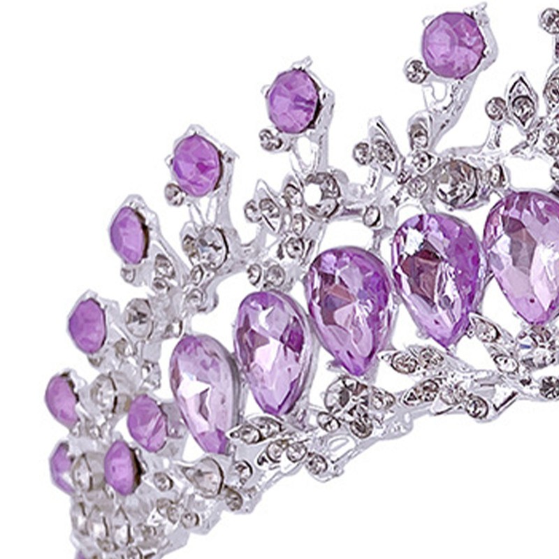 Women Wedding Crown Zinc Alloy Exquisite Rhinestone Bride Crown Hair