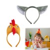 2 Chick Hair Bands 3D Masquerade Chicken Hair Hoop Party