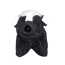 HuggleHounds Plush, Durable Knot-Less Squooshie Skunk, Black