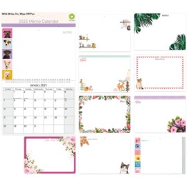 2025 Monthly Memo Board Midi Calendar Family Organiser Shopping
