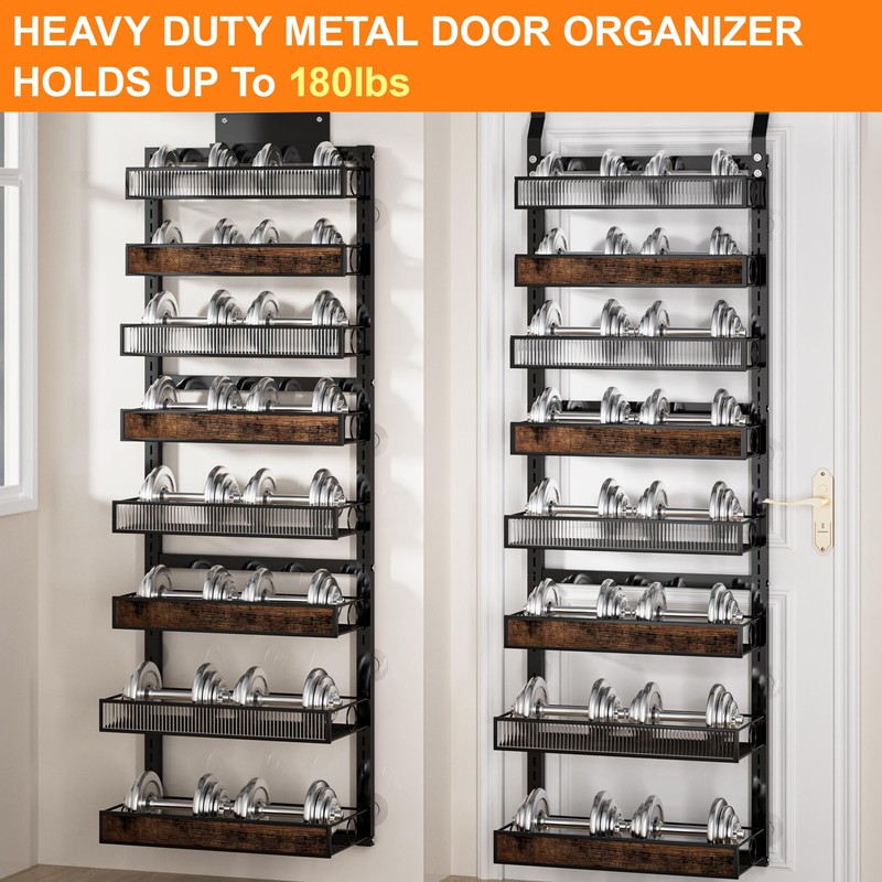 Clothink Over the Door Pantry Organizer,6 Tier Wall Mounted Hanging