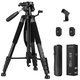 JOILCAN JOILCAN Tripod Camera Tripods, 74" Tripod for Camera Phone Video Recording, Heavy Duty Camera Tripod Stand, Professional Travel DSLR Tripods Compatible with Canon iPhone, Max Load 15 LB