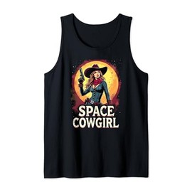Space Cowgirl Vintage Galactic Retro Western Adventure Tank Top