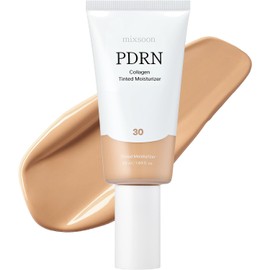mixsoon PDRN Collagen Tinted Moisturizer No. 30 Melt - Base con un 74% de PDRN de Arroz y Péptidos, Luminosidad Vibrante e Hidratación Radiante 24H, Efecto Difuminador para una Claridad Refinada, 50ml