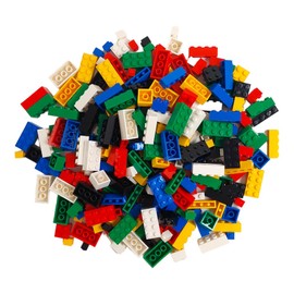 Q-BRICKS Classic Bausteine Box Basic Mix | 300 Grundbausteine in 5 Formen | Grundfarben: Rot, Grün, Schwarz, Gelb, Blau und Reinweiß | Verpackt in Einer wiederverwendbaren Box.