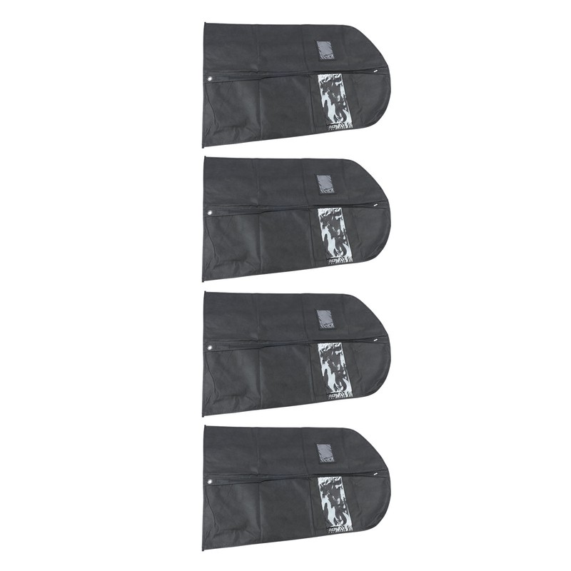 4pcs Garment Bags Waterproof Dustproof Thickened Suit Bag with Transparent