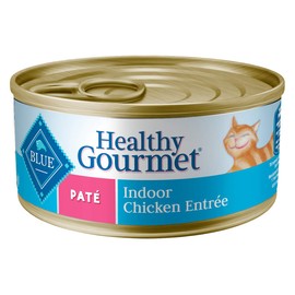 Blue Buffalo Healthy Gourmet Natural Adult Pate Wet Cat Food Indoor Chicken 5.5-oz cans (Pack of 24)