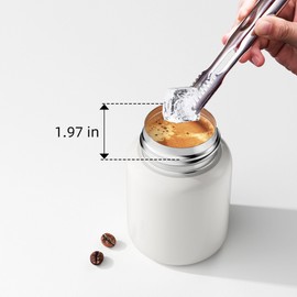 Mini Insulated Water Bottle 10.8 oz Small Vacuum Insulated Thermos Keeps Drinks Cold for 24 Hours and Hot for 12 Hours Wide Mouth Leak-Proof Stainless Steel Water Bottle for Gifts (White, 10.8oz)