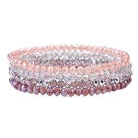 GoPaw Women's Crystal Bead Bracelet, Multilayer Stone Bracelet, Women's Crystal Beads Bracelet, Couple/Friendship/Partner Bracelets, Glass bead, Glass bead