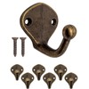Fuxxer® 6 x Antique Coat Hooks, Towel Hooks, Iron Hooks,