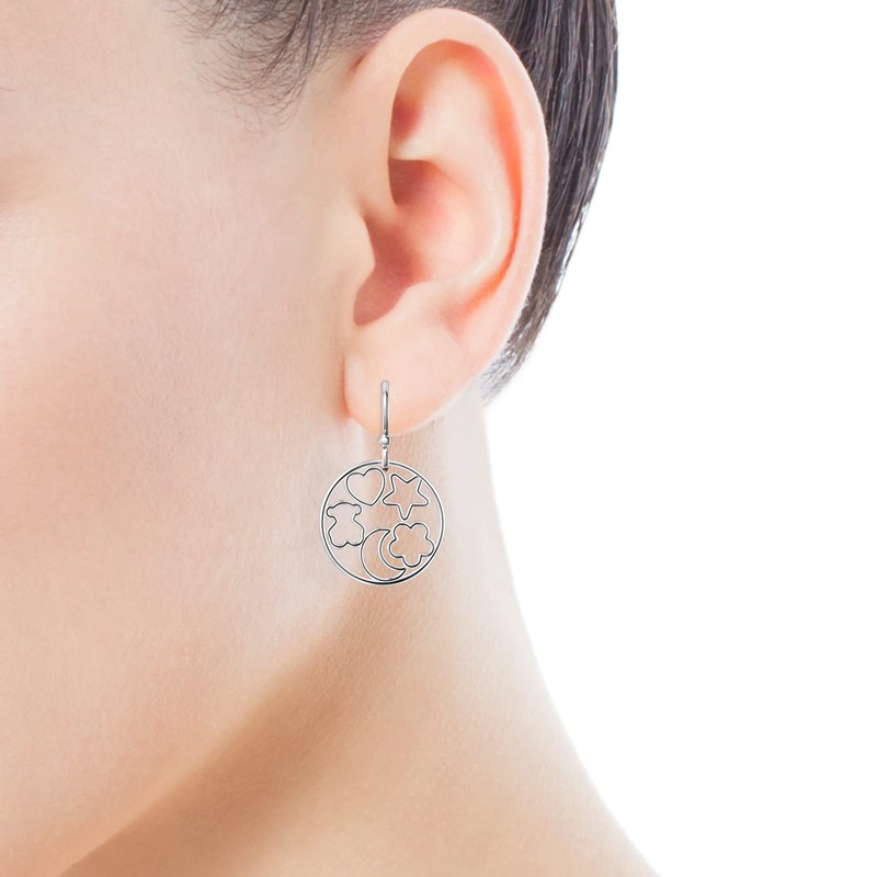 TOUS Silhouette Sterling Silver Earrings