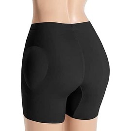 Hip Enhancer Built-in Pads Invisible Shapewear Body Shaper Shorts Booty Lifting for Women (Black, M)