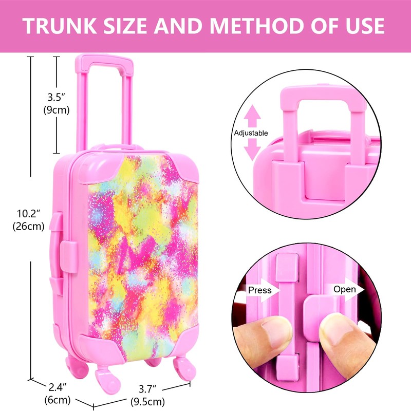 BDDOLL American 18 Inch Doll Clothes and Accessories with Travel