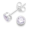 Heather Needham Sterling Silver Cubic Zirconia Earrings -Lavender/Lilac/Mauve sparkly stud