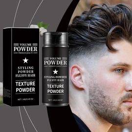 2 piezas Polvo para peinar el cabello para hombres, textura y volumen, control ligero, aspecto mate natural 14g