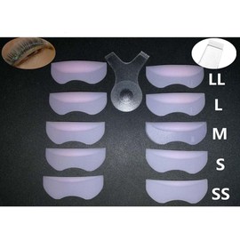 Zerodeko 10 Unidades Kit de Permanente de Pestañas Almohadillas Protectoras de Silicona Rosa, Tamaño 5x1x0.1cm, Reutilizables y Fáciles de Limpiar para Maquillaje Profesional