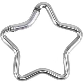 1 Pc Carabiner Clip Star Shaped Climbing Buckle Aluminum Alloy Heavy Duty Keyring Hook for Camping Fishing Hiking Traveling Spring Loaded Carabiner Keychain Accessory