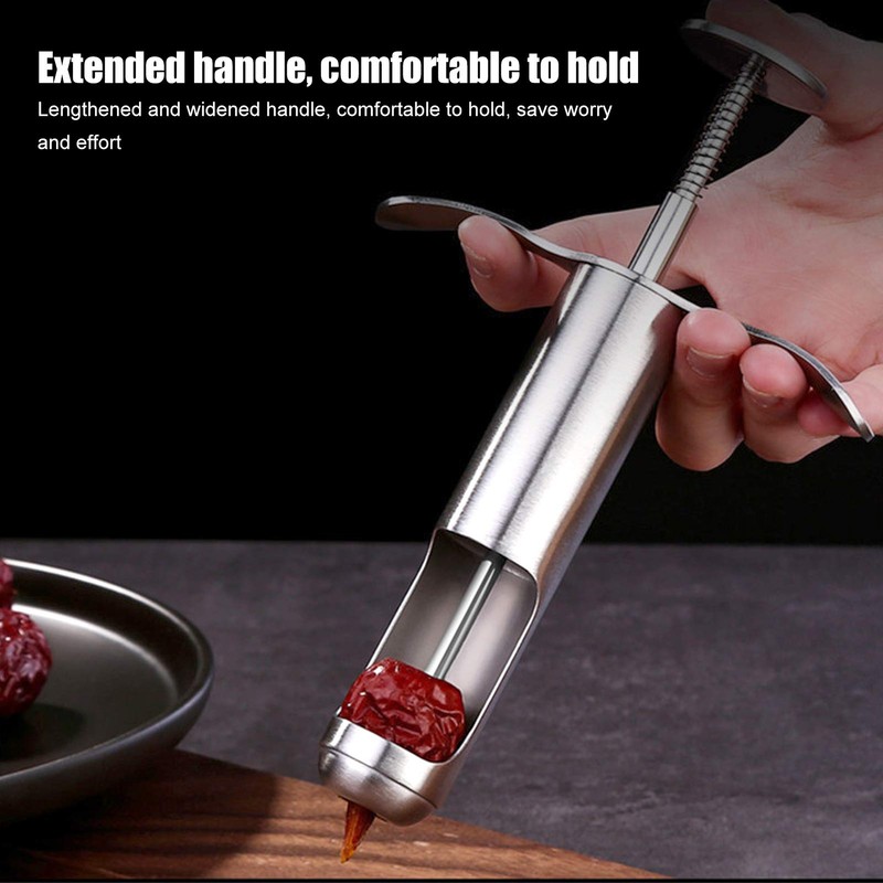 Fruit Core Remover Tool Jujube Corer Cherry Pitter Stainless Steel