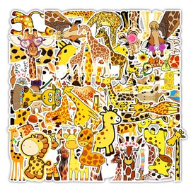 Giraffe Stickers 50 Pieces, Vinyl Decal Waterproof Stickers for Bottle, Phone，Refrigerator, Laptop, Luggage, Skate,Guitar