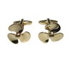 Kiola Designs Gold Toned Nautical Boat Propellor Cufflinks