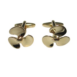 Kiola Designs Gold Toned Nautical Boat Propellor Cufflinks