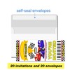 VAHATAN Race Car Birthday Party Invitations 20 Pack Race Car