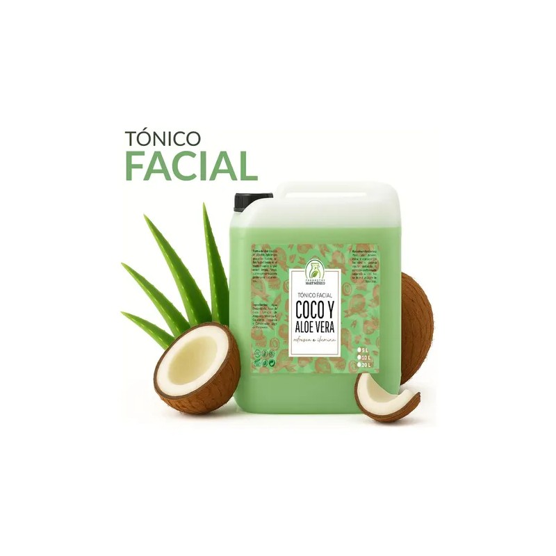 Tónico Facial Coco Aloe Vera 5L Productos Mart Mexico Hidratante