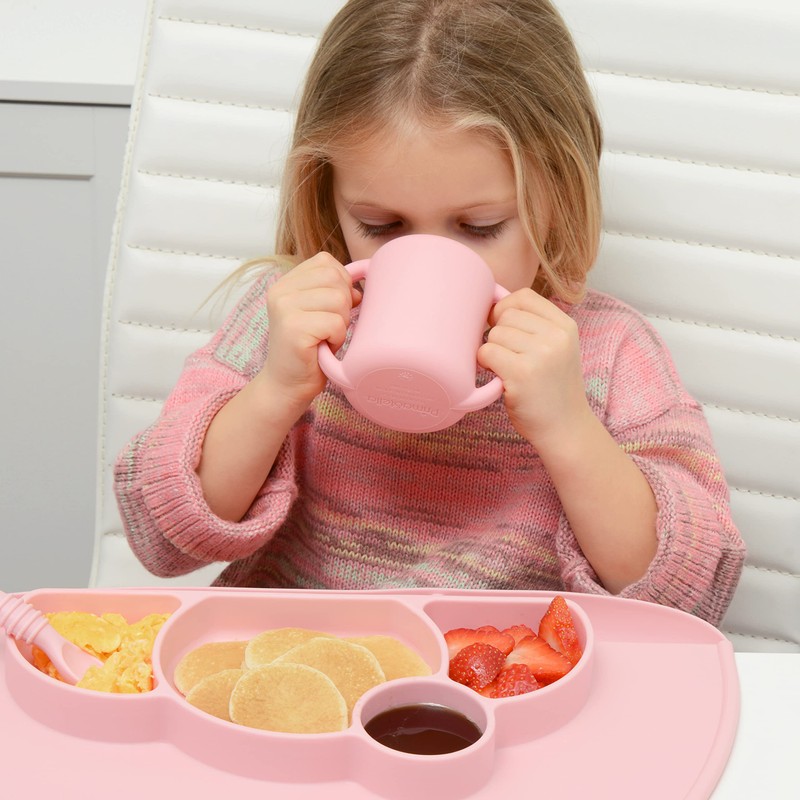 PrimaStella Silicone Baby & Toddler Training Cup with Handles (Rainbow