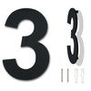 Brushed Modern Stainless Steel House Number 152 mm High Black
