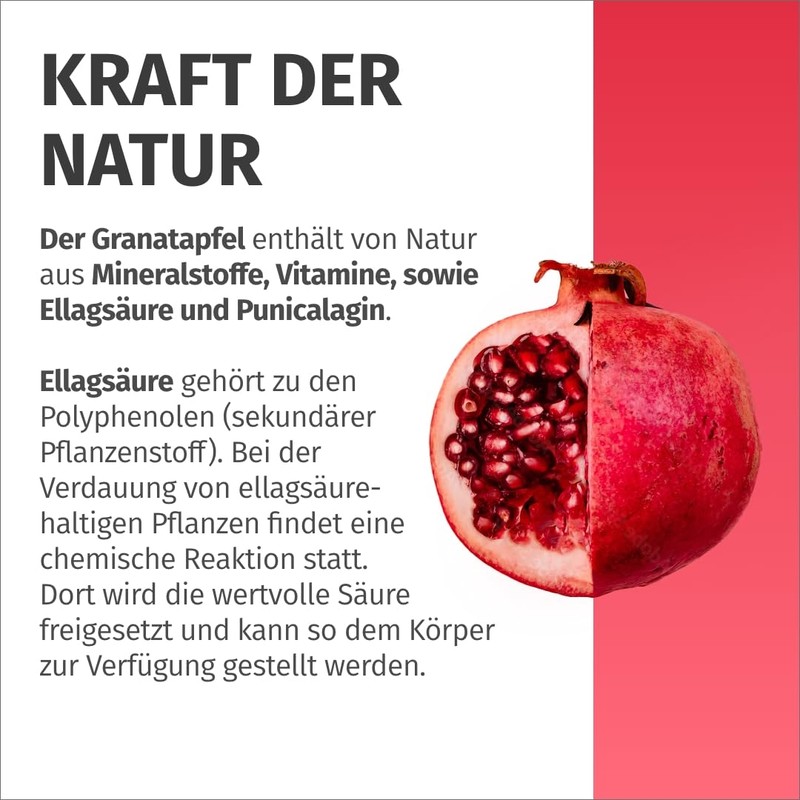 Pomegranate Capsules – Important: 50:1 Extract (= 110,000 mg) per
