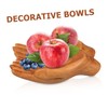 Healeved Hand Carved Wooden Key Bowl Unique Decorative Snack Tray