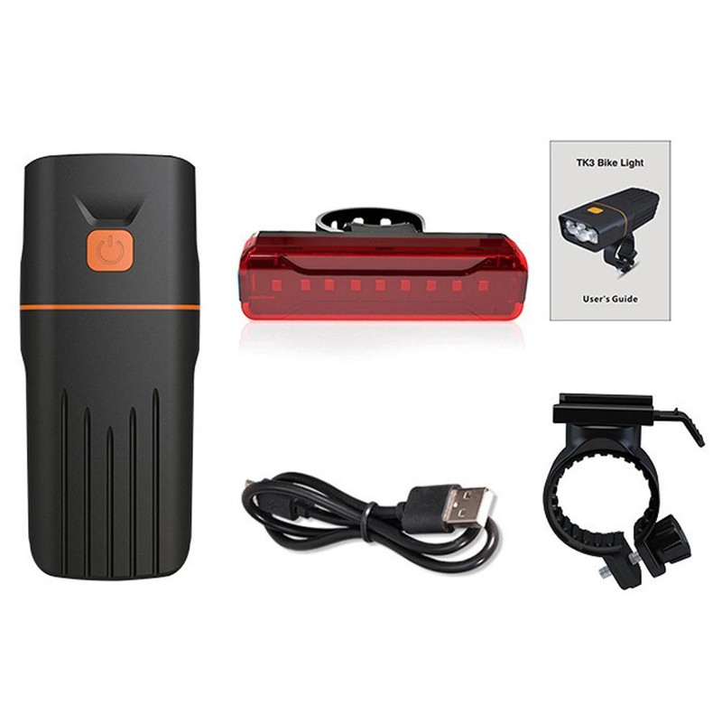 Bike Lights Front and Back Light USB Rechargeable Light for