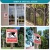 4 Pack Private Property No Trespassing Sign, Rustproof Aluminum 24-Hour