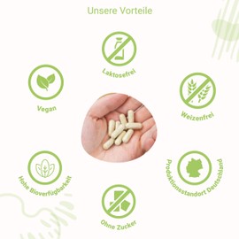 for you hair vital | 60 Kapseln Haut, Haare & Nägel Komplex zur Unterstützung fester Haut und Nägeln | mit Perlhirse- Leinsamen- Bambus-Extrakt, Biotin, Pantothensäure, Zink, Kupfer, Eisen & L-Cystein