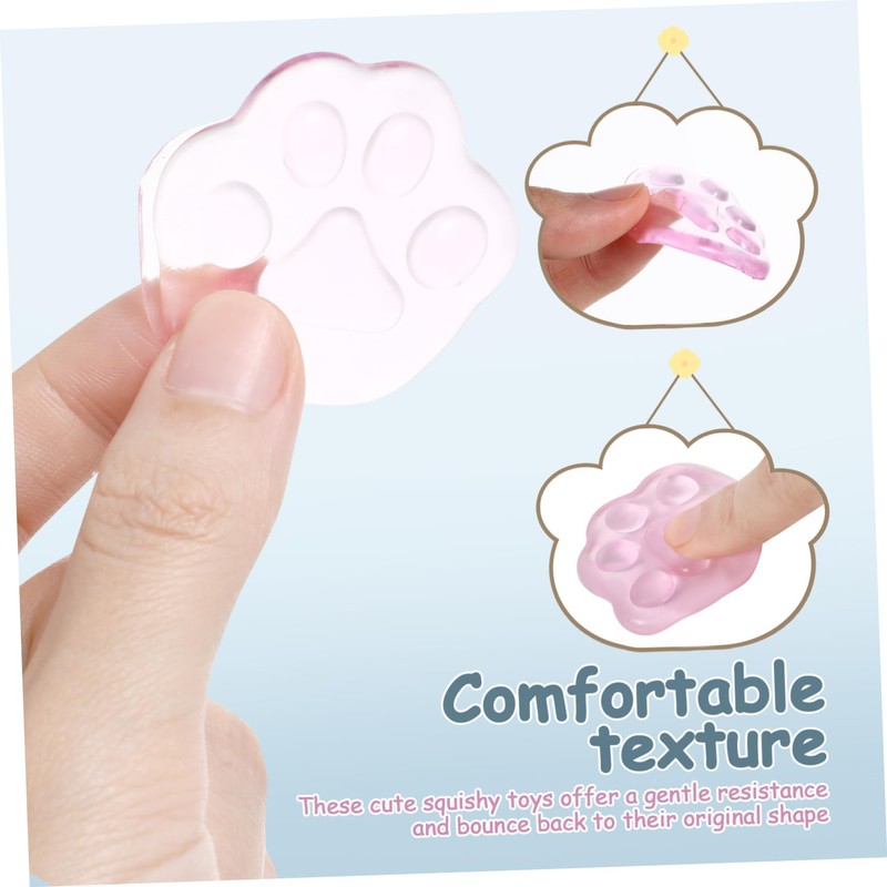 Abaodam 50Pcs Mini Squeezable Paw Soft Squishy Sensory for Cute