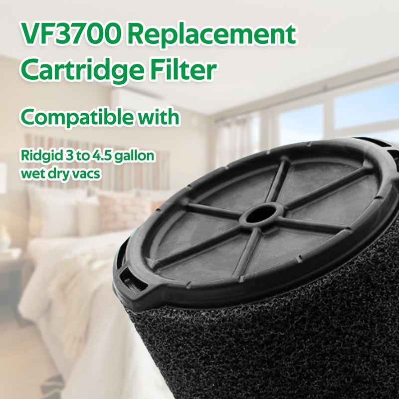 VF3700 Replacement Foam Filter Wet Application Compatible with RIDGID 3-4.5