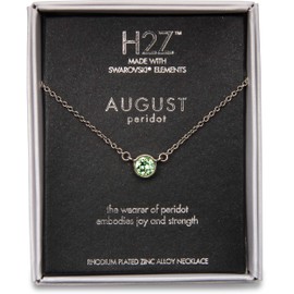 Pavilion Gift Company H2Z 16223 - Collar de piedra natal de peridoto de agosto con cadena de 45,7 cm