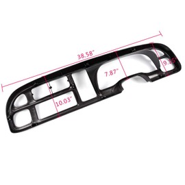 GRAND ORANGE Dash Bezel & Dashboard Cover Compatible with 1998-01 Dodge Ram 1500 Truck /1998-02 Dodge Ram 2500 Truck / 1998-02 Dodge Ram 3500 Truck 2-1/2 Inch Lip W/clips 5EU11DX9AB 68042746AC