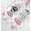 Y2K Lovely Silver Star Char Handmade Nail Tips - Almond