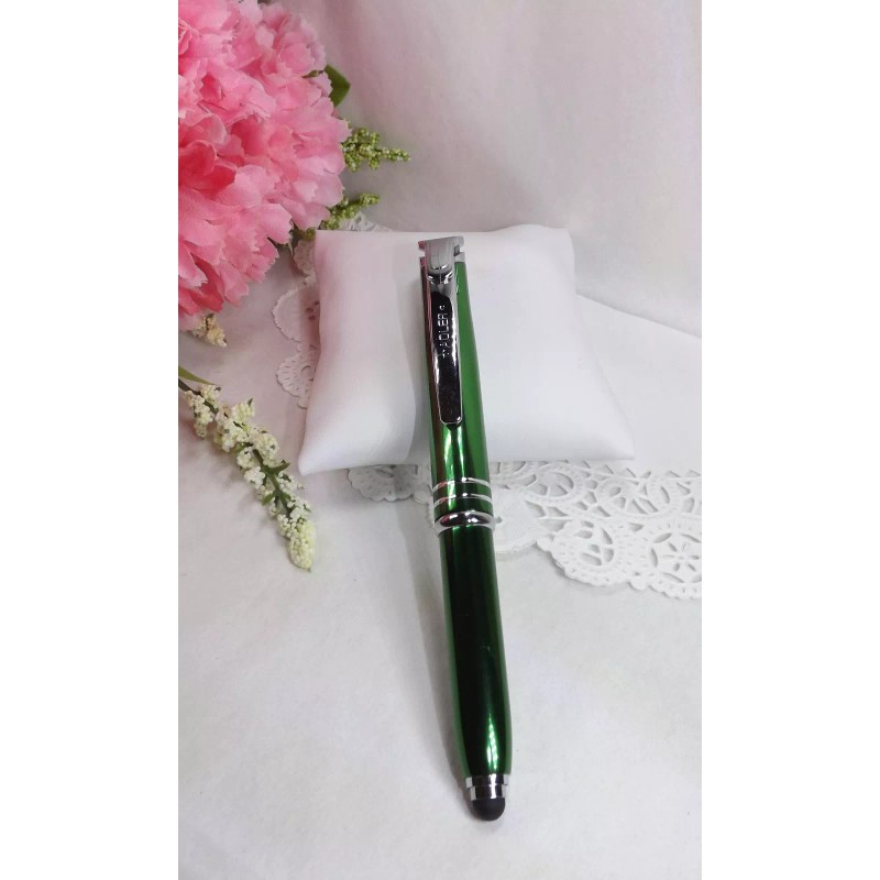 3 in 1 Medina Lighted Tip Green Stylus LED Flashlight