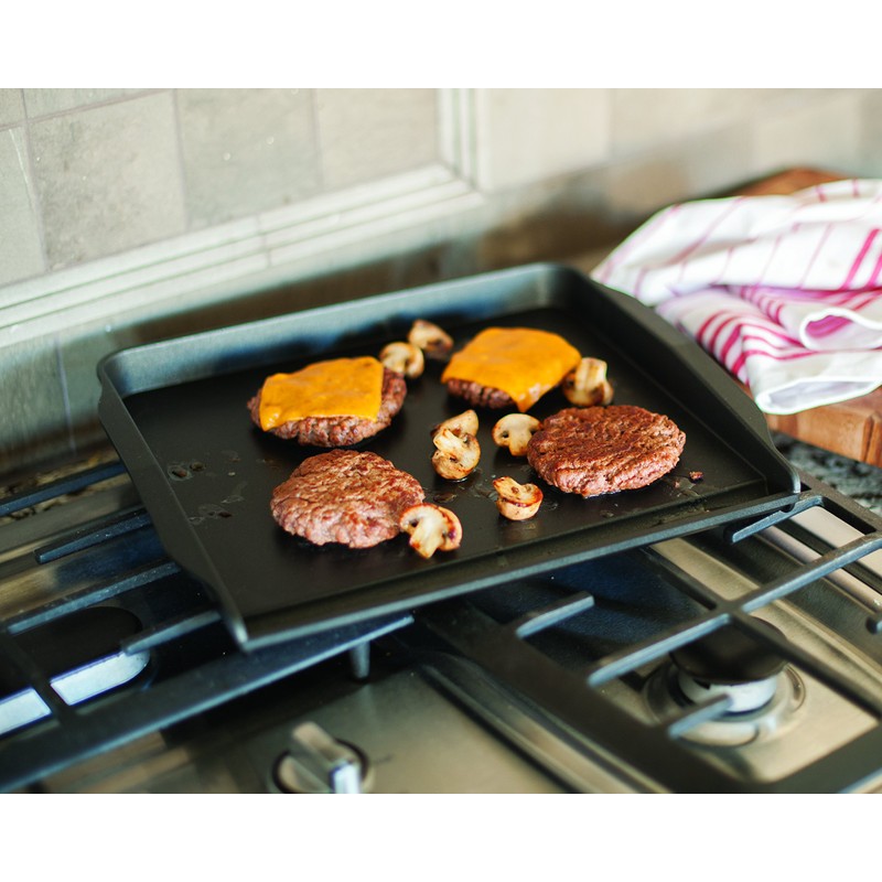 Nordic Ware Stovetop Backsplash Griddle, Black
