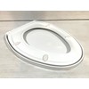 Mirabelle MIRTSEZ201 White Toilet Seat Cover Height: 1.75 in. Length: