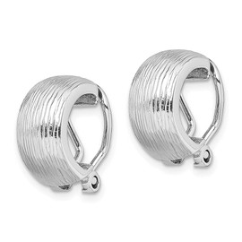 Auriga Fine Jewelry 925 Sterling Silver Rhodium Plated Omega Back Non-pierced Dangle Earrings (L- 0.63 Inch, W- 0.51 Inch)