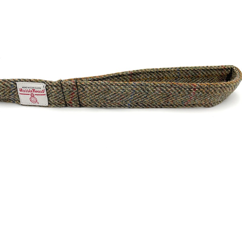 Harris Tweed Dog Collar And Lead Set Green Herringbone (Large)