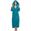 Alexander Del Rossa Women's Plush Fleece Hooded Bathrobe, Full Length