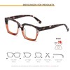 YUELUQU Rectangular Large Frame Glasses Women's Fake Glasses Glasses Frames