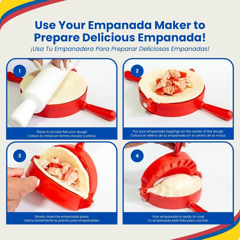 Molde Para Empanadas (3 Uds) con Molde para Arepas (3